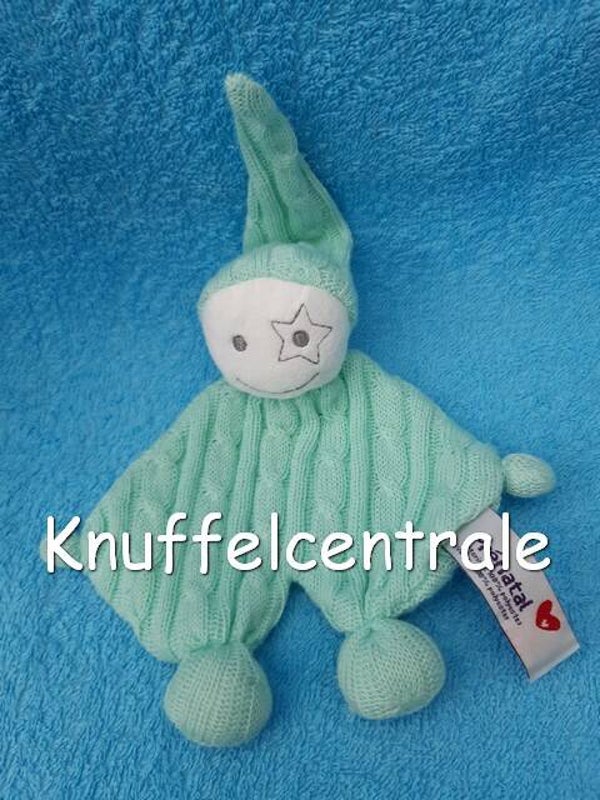 Prenatal spook mintgroen met puntmuts gebreid