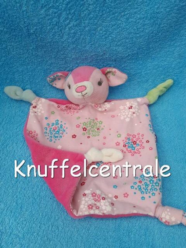 Prenatal Hert Hilly roze knuffeldoek (zonder label)