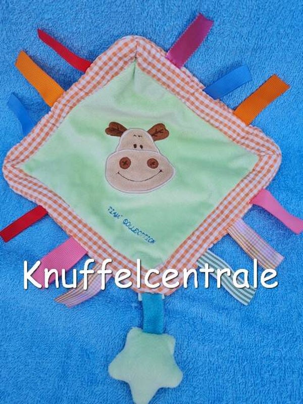 Tiamo Harry the hippo nijlpaard Knuffeldoek labels met wortel (zonder label)