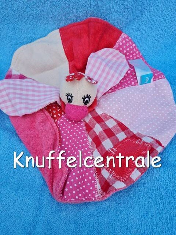 Lief! Lifestyle eend knuffeldoek roze tinten