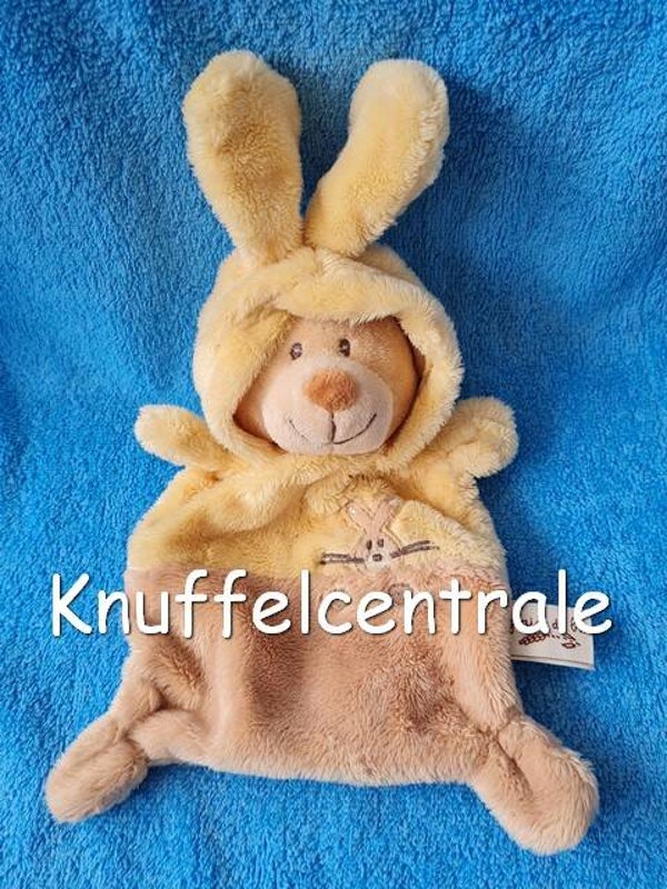 Grain de Blé Zannier beer geel beige knuffeldoek als konijn