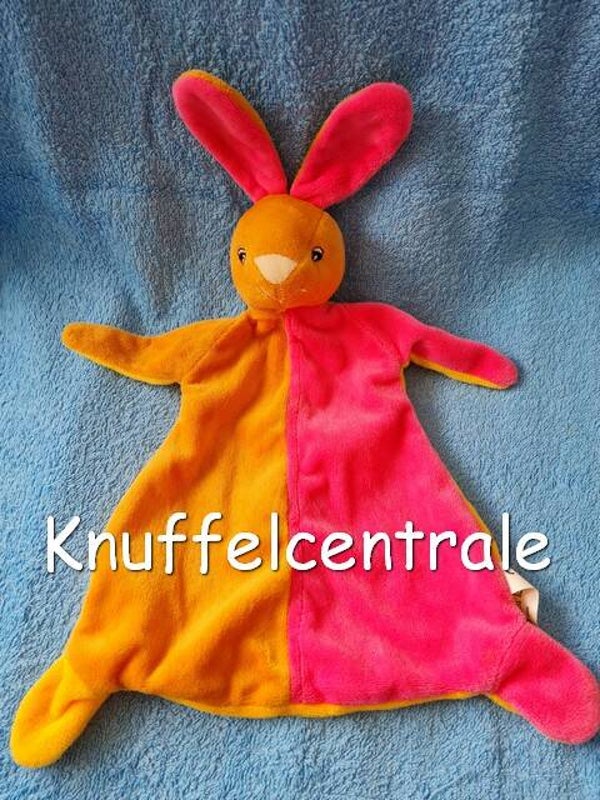 Toi-Toys konijn knuffeldoek Action oranje roze korte armen - nieuwe versie