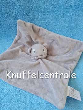 Zeeman monster griezel spook pop knuffeldoek grijs met rammel