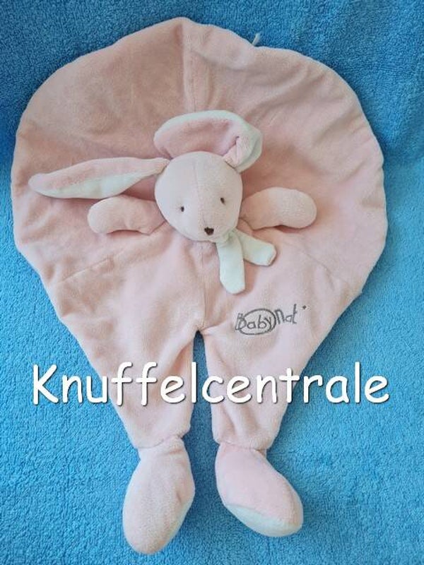 Babynat Baby Nat Konijn knuffeldoek roze groot 43 cm (zonder label)overige