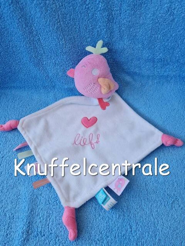 Lief! Lifestyle vogel knuffeldoek met piep in de vogel