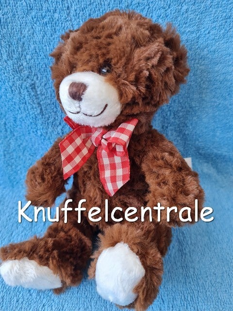 Sunkid beer donkerbruin met geruit strikje