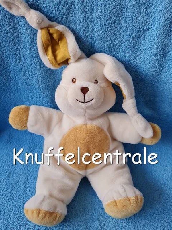 Gipsy konijn knuffel geel wit 28 cm