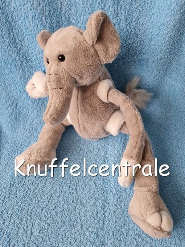 PIA olifant grijs wit knuffel