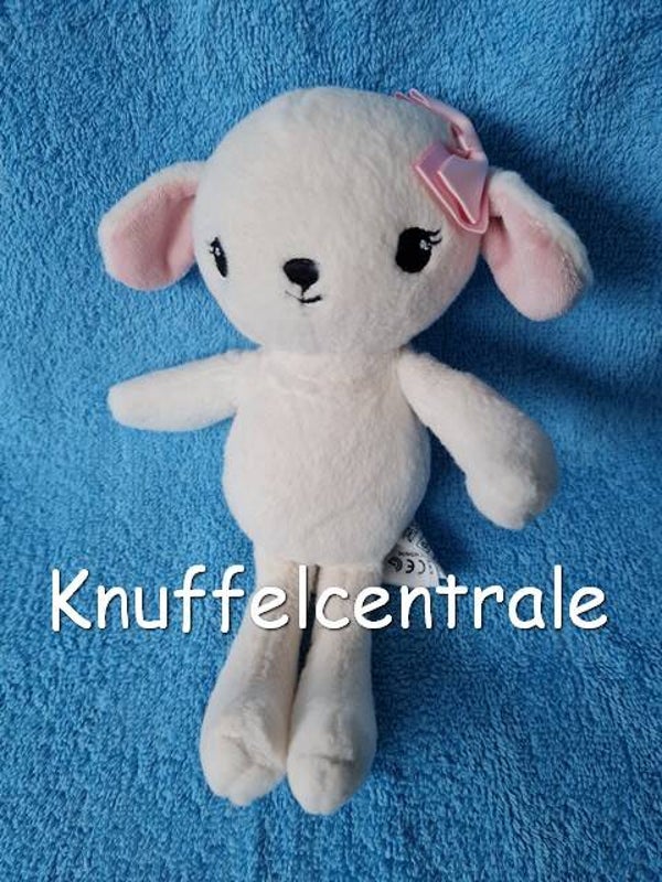 H&M konijn Hennes & Mauritz popje wit met roze strik