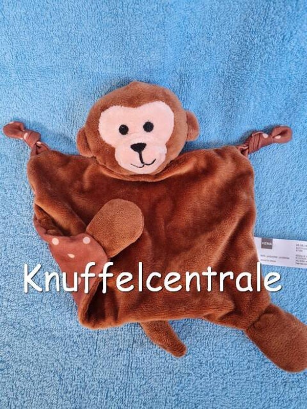 Hema aap knuffeldoek bruin * Nieuw met haakje