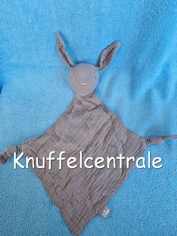 Jollein konijn Bunny Ears Stone Grey grijs knuffeldoek katoen