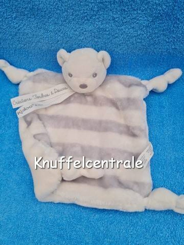 Kaloo beer wit knuffeldoek  grijs wit 2016