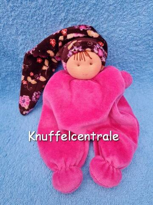 Merk onbekend pop poppetje velours antroposofisch