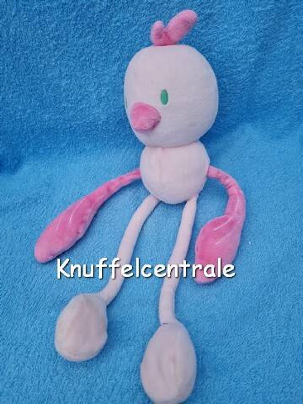 Merk onbekend vogel kip knuffel roze slungel (zonder label)