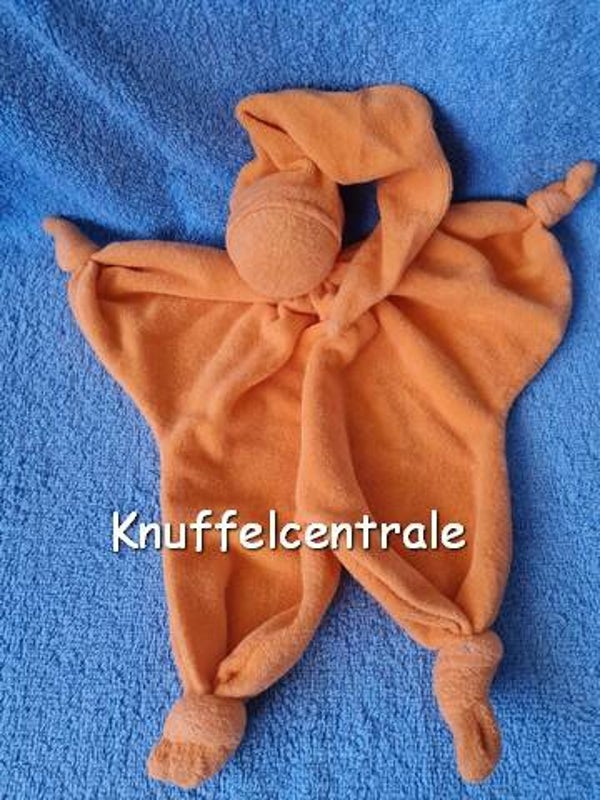 Sussekind knuffeldoek badstof spook oranje 52 cm
