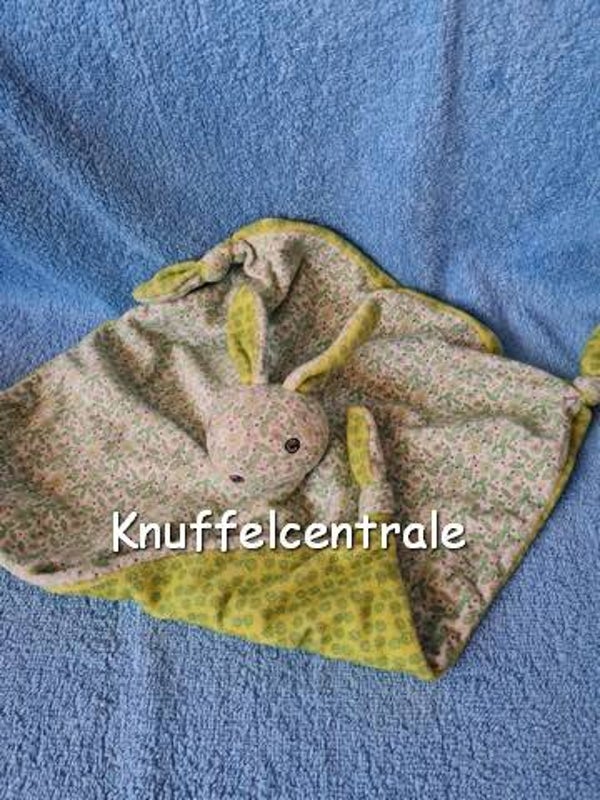 Pauline Oud konijn knuffeldoek groen (zonder label)