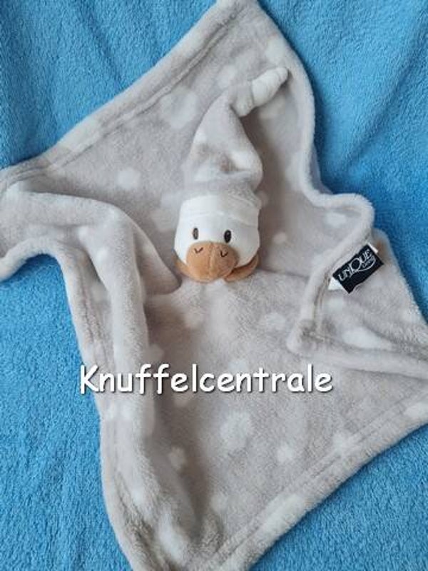 Unique Living eend knuffeldoek grijs