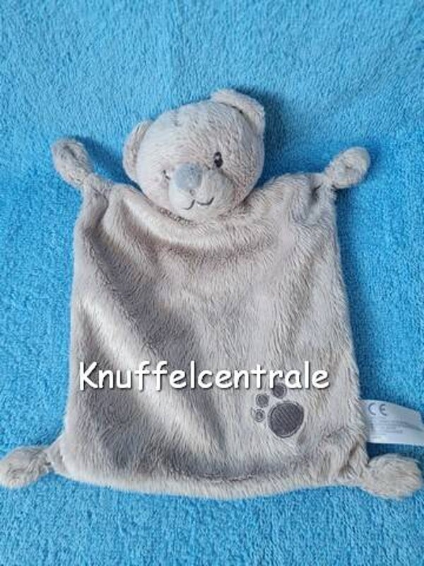 Nicotoy beer Simba Knuffeldoek grijs met pootafdruk