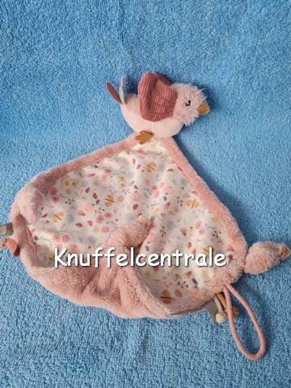 Little Dutch vogel knuffeldoek roze oudroze by Tiamo Flower and Butterflies
