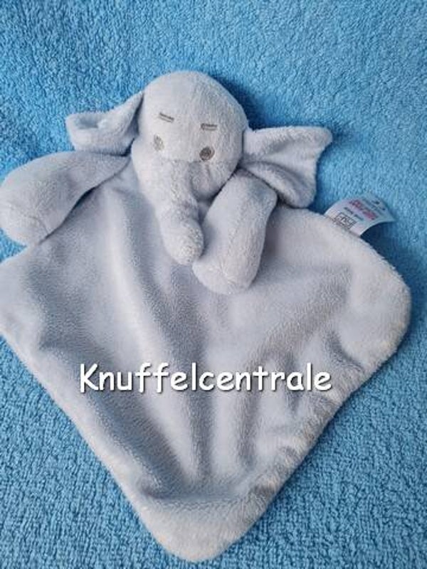 F&F olifant knuffeldoek lichtblauw