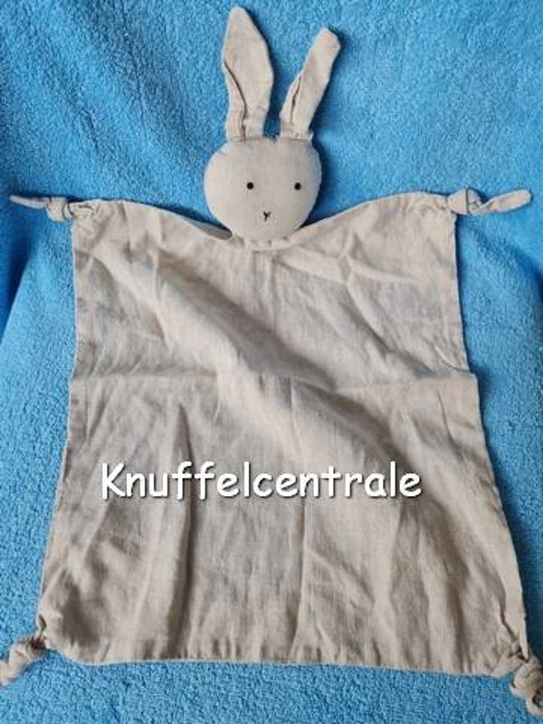 Merk onbekend Konijn knuffeldoek beige katoen (zonder label)