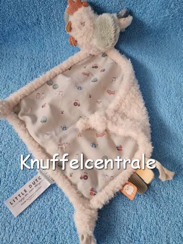Little Dutch kip knuffeldoek wit / groen Tiamo