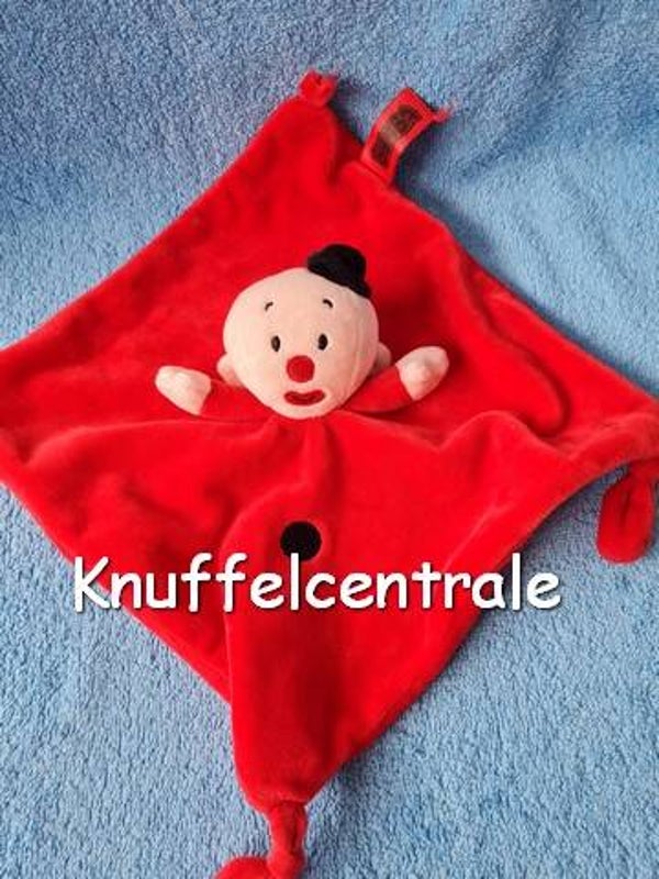 Studio 100 Bumba Bumbalu knuffeldoek met plat neusje + rood label