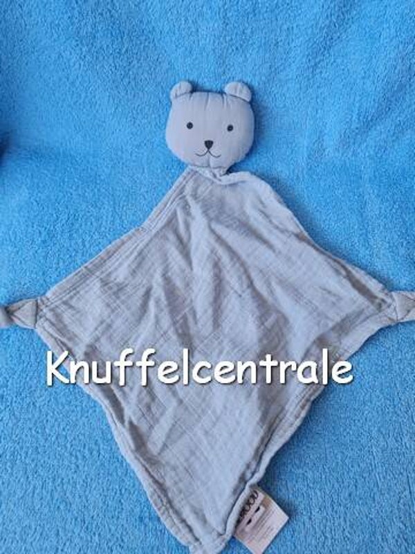 Liewood beer knuffeldoek Yoko Mini Lichtblauw blue Organic katoen