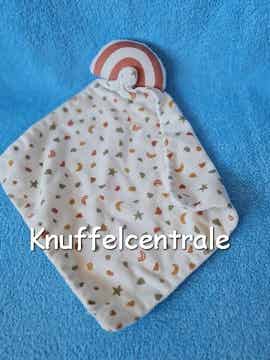 Zeeman regenboog knuffeldoek met rammel (zonder label)