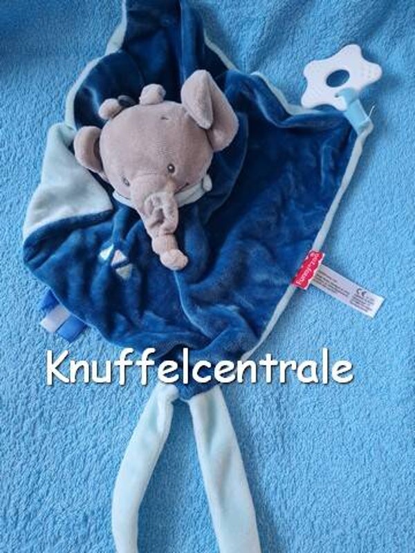 Emergo Europe Olifant knuffeldoek Funny Zoo met rammel en bijtring