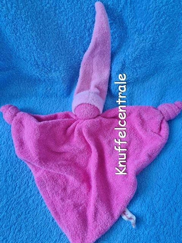 Miekado's spookje knuffeldoek badstof roze Rozemarijn