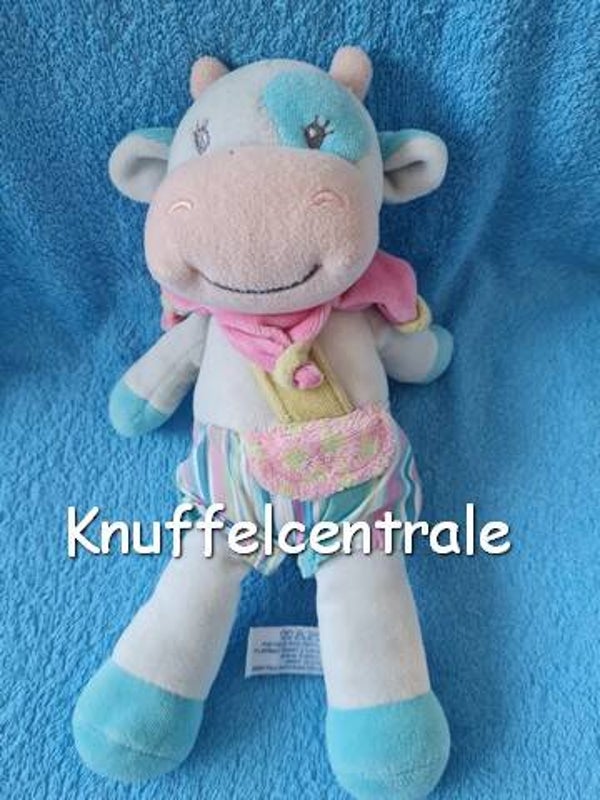 Tiamo koe koetje Cow gekleurd knuffel 27 cm