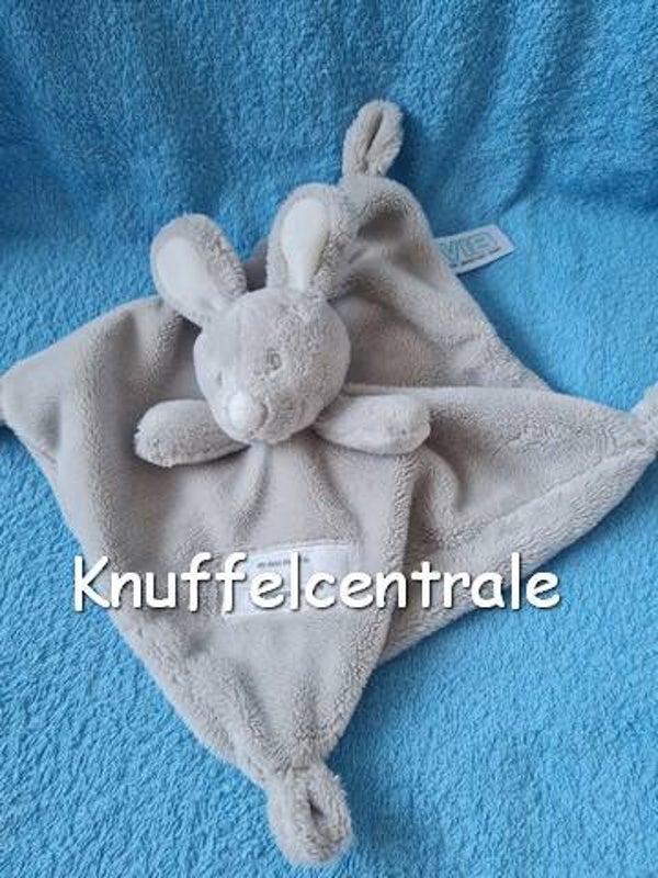 VIB konijn Very Important Baby knuffeldoek grijs met naam label