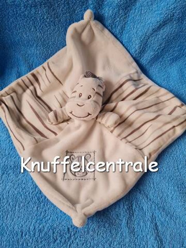 ZD Trading Zebra knuffeldoek Action met rammel vierkant (zonder label)