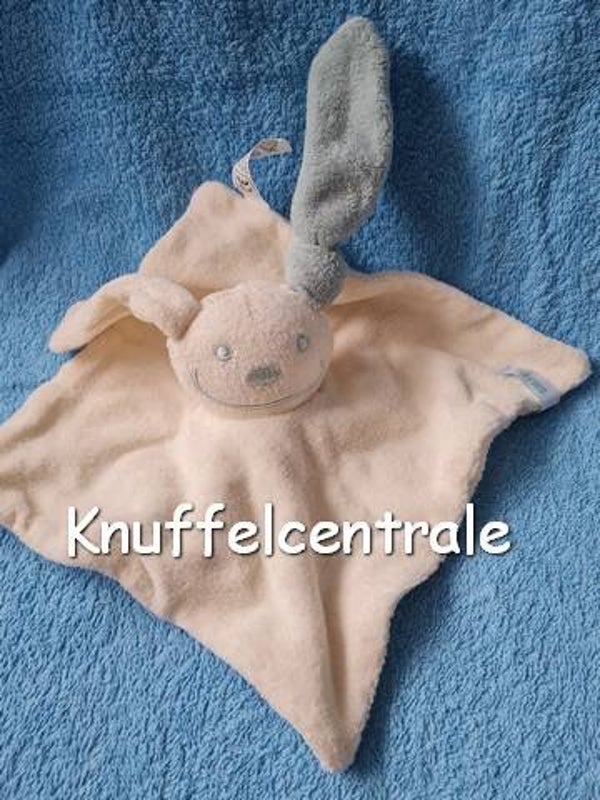 Funnies konijn groen stone green wit badstof knuffeldoek