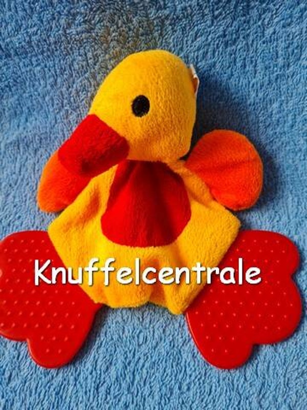 Toi-Toys eend knuffeldoek met rammel en bijtflappen