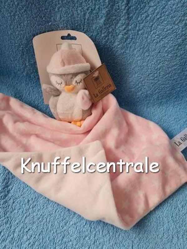 La Galleria Pinguin met roze knuffeldoekje * Nieuw
