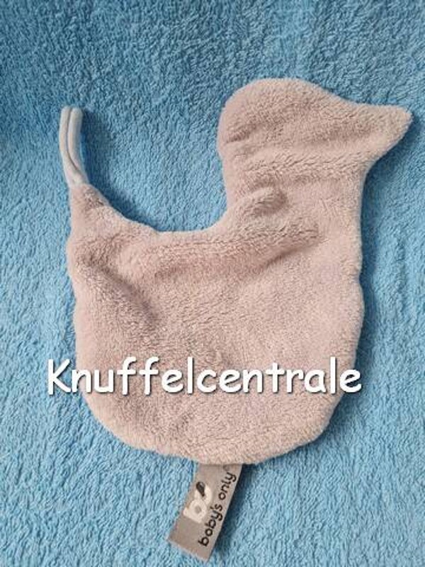 Baby's Only BO knuffeldoek eend grijs / lichtblauw met lus