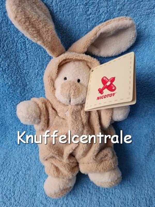 Nicotoy beer creme Simba in konijnenpak bruin 20 cm * Nieuw