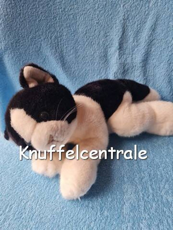 Evora poes knuffel zwart wit (zonder label)