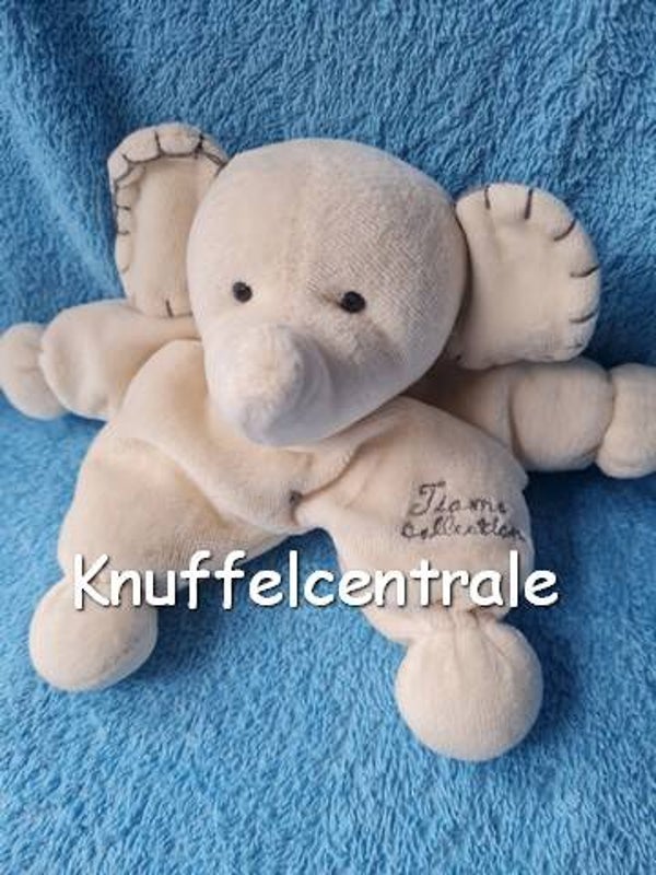 Tiamo olifant sterpopje wit met rammel (zonder label)