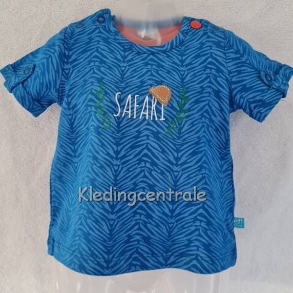 Lief! Lifestyle t-shirt blauw camouflage print Safari maat 56