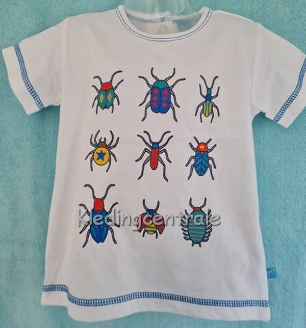 Lief! Lifestyle t-shirt wit korte mouw insecten maat 86