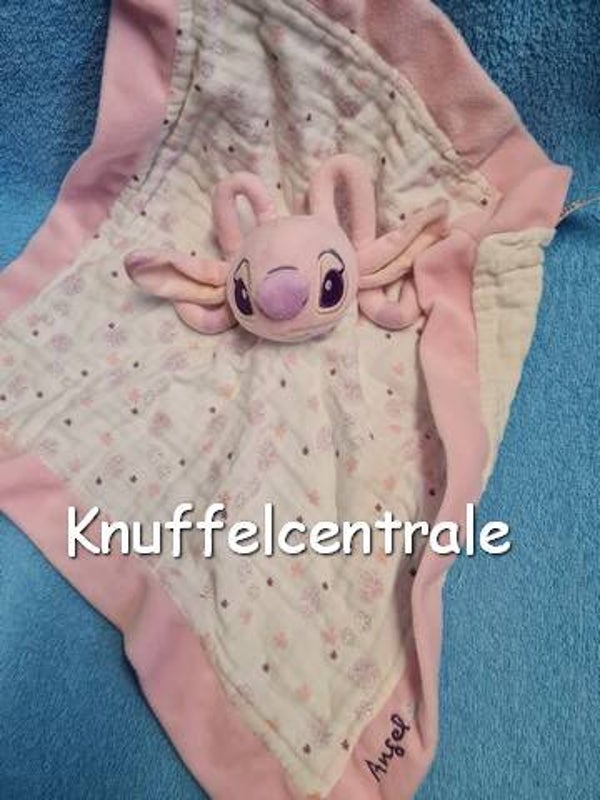 Angel van Stitch knuffeldoek Disney Nicotoy velours en katoen