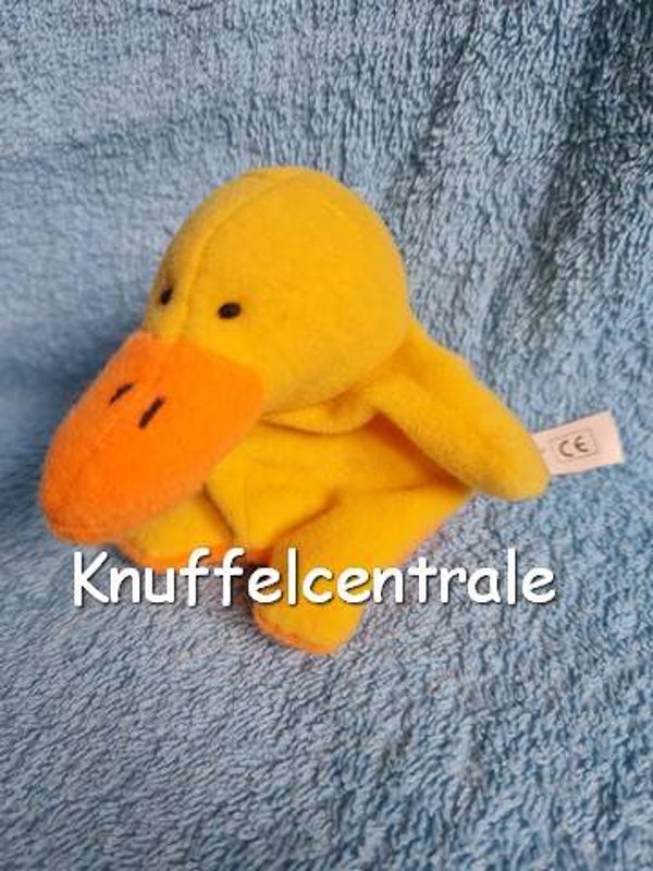 Hema eend oranje geel vintage 10 cm
