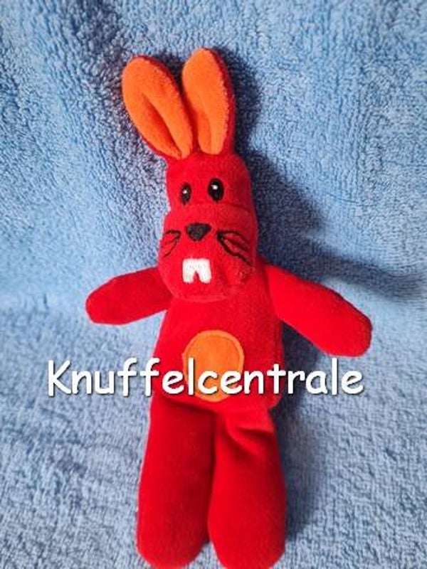 Ikea Konijn Kanin rood met oranje oren (zonder label)