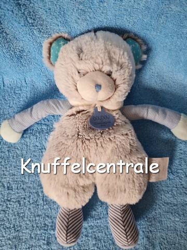 Doudou et Compagnie beer Choupidoux Bear grey blue Ours Pantin plat