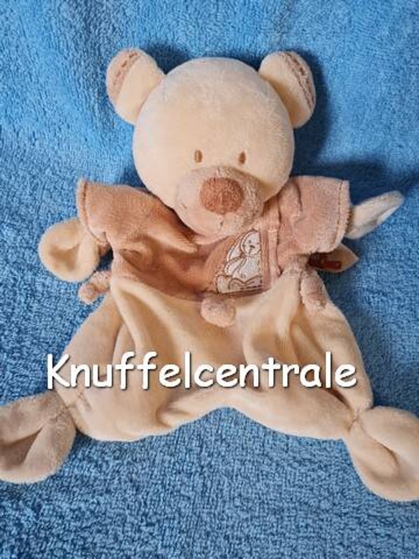 Nicotoy beer ecru bruin knuffeldoek met truitje