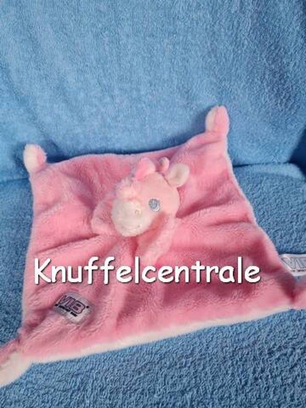 VIB Unicorn Eenhoorn Very Important Baby knuffeldoek roze wit