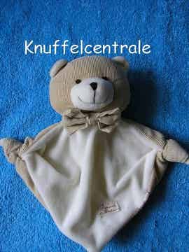 Tiamo beer beertje knuffeldoek velours + rib met rammel